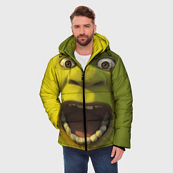 Куртка зимняя мужская Shrek is Yelling, цвет: 3D-черный — фото 2