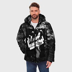 Куртка зимняя мужская JUDAS PRIEST ROCK STYLE, цвет: 3D-черный — фото 2