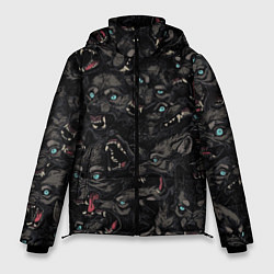 Куртка зимняя мужская Волки Wolwes, цвет: 3D-черный