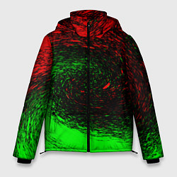 Куртка зимняя мужская КРАСНАЯ И ЗЕЛЕНАЯ КРАСКА, цвет: 3D-красный
