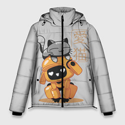 Куртка зимняя мужская Cat and Robot ЛСР, цвет: 3D-черный