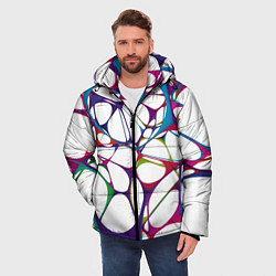 Куртка зимняя мужская Нейроны, цвет: 3D-красный — фото 2