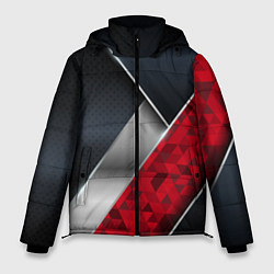 Куртка зимняя мужская 3D BLACK AND RED METAL, цвет: 3D-черный