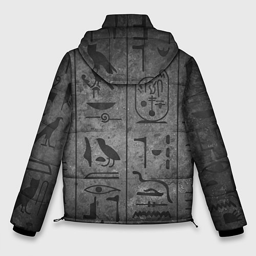 Мужская зимняя куртка Египетские Иероглифы 3D / 3D-Черный – фото 2