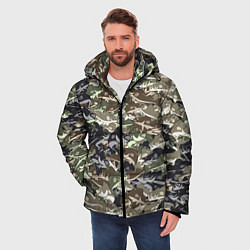 Куртка зимняя мужская Камуфляж для рыбака, цвет: 3D-черный — фото 2