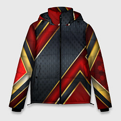 Куртка зимняя мужская Black & Red 3D, цвет: 3D-черный