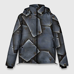 Куртка зимняя мужская ЖЕЛЕЗНЫЕ ПЛИТЫ БРОНЯ, цвет: 3D-черный