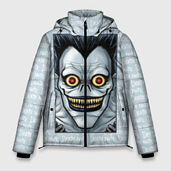 Куртка зимняя мужская Death Note надписи Рюк, цвет: 3D-черный