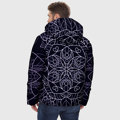 Мужская зимняя куртка Узор / 3D-Светло-серый – фото 4
