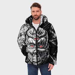 Куртка зимняя мужская Атака титанов: титан, цвет: 3D-черный — фото 2