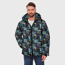 Куртка зимняя мужская SNOWBOARD, цвет: 3D-черный — фото 2