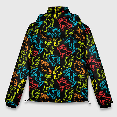 Мужская зимняя куртка Скейтборд / 3D-Черный – фото 2