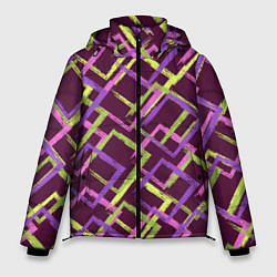 Куртка зимняя мужская Абстракция-2, цвет: 3D-черный
