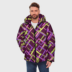 Куртка зимняя мужская Абстракция-2, цвет: 3D-черный — фото 2