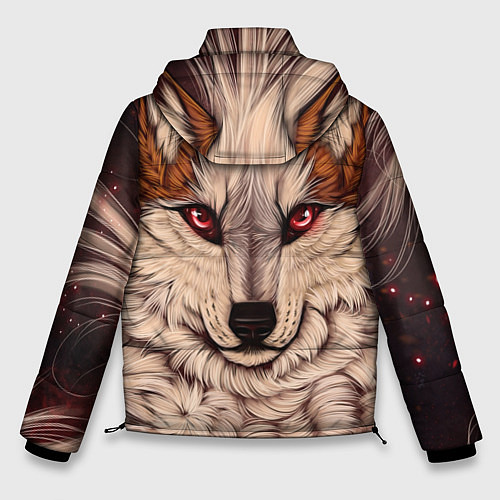 Мужская зимняя куртка Красивая Волчица / 3D-Черный – фото 2