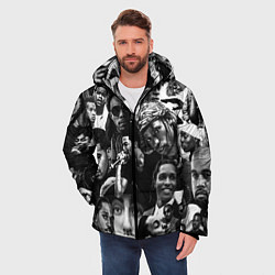 Куртка зимняя мужская Music Rap allpic, цвет: 3D-черный — фото 2