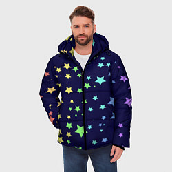 Куртка зимняя мужская Звезды, цвет: 3D-красный — фото 2