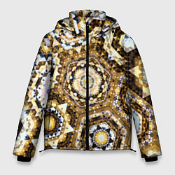Куртка зимняя мужская Калейдоскоп детства, цвет: 3D-черный