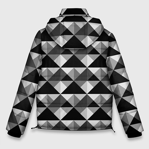 Мужская зимняя куртка Современный геометрический / 3D-Черный – фото 2