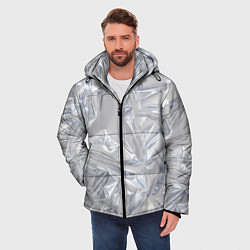 Куртка зимняя мужская Голографичная фольга, цвет: 3D-черный — фото 2