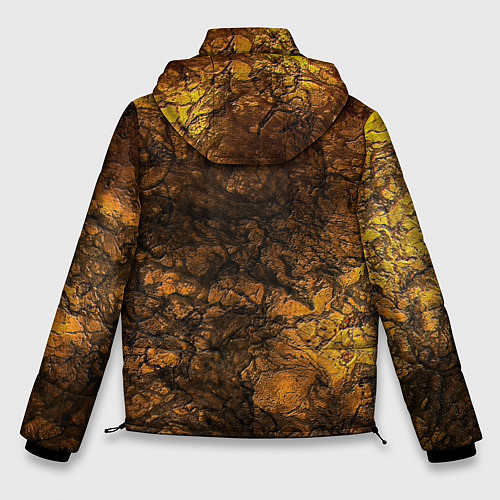 Мужская зимняя куртка Желто-черная текстура камня / 3D-Черный – фото 2