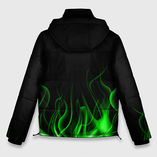 Мужская зимняя куртка MINECRAFT TEXTURE FIRE / 3D-Черный – фото 2