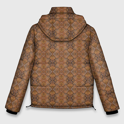 Мужская зимняя куртка Деревянный паркет / 3D-Черный – фото 2