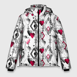 Куртка зимняя мужская Абстрактный современный узор, цвет: 3D-черный