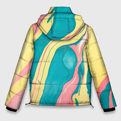 Мужская зимняя куртка Красочный развод / 3D-Черный – фото 2