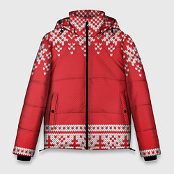 Куртка зимняя мужская Зимний лес, цвет: 3D-черный