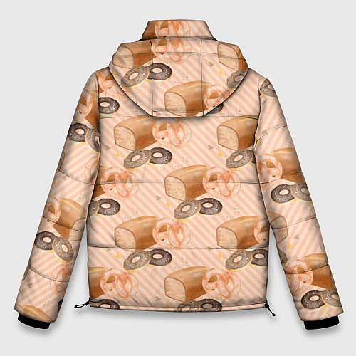Мужская зимняя куртка Хлебобулочные изделия / 3D-Черный – фото 2