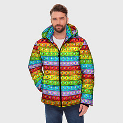 Куртка зимняя мужская GLITCH POP IT ГЛИТЧ ПОП ИТ, цвет: 3D-красный — фото 2