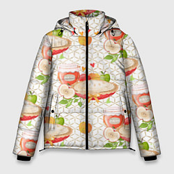 Куртка зимняя мужская Яблочный пирог, цвет: 3D-красный