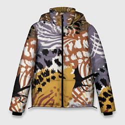Куртка зимняя мужская Зебра Пятнистая, цвет: 3D-светло-серый
