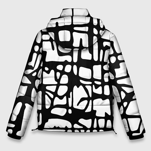 Мужская зимняя куртка Черно-Белый мотив Cantabrigiensia, подходящий для / 3D-Черный – фото 2