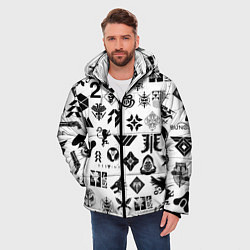 Куртка зимняя мужская DESTINY 2 LOGO PATTERN ДЕСТИНИ, цвет: 3D-светло-серый — фото 2