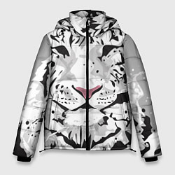 Куртка зимняя мужская Белый снежный тигр, цвет: 3D-светло-серый