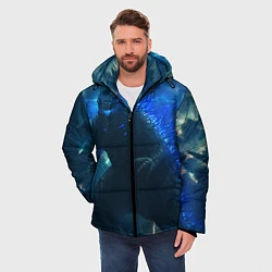 Куртка зимняя мужская ГОДЗИЛЛА В МОРЕ, цвет: 3D-светло-серый — фото 2