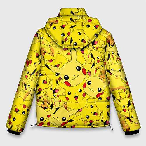 Мужская зимняя куртка ПИКАЧУ ПОКЕМОН PIKA PIKA / 3D-Черный – фото 2