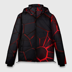 Куртка зимняя мужская Адские 3D плиты 3Д геометрия плиты, цвет: 3D-светло-серый