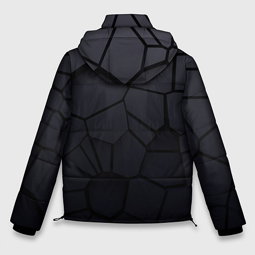 Мужская зимняя куртка Карбоновые 3D плиты 3Д плиты геометрия / 3D-Черный – фото 2