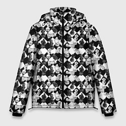 Куртка зимняя мужская Шахматы на шахматной доске, цвет: 3D-черный