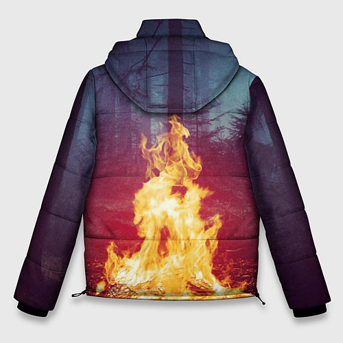 Мужская зимняя куртка Пикник в лесу / 3D-Черный – фото 2