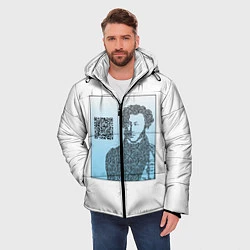 Куртка зимняя мужская QR - Пушкин, цвет: 3D-черный — фото 2