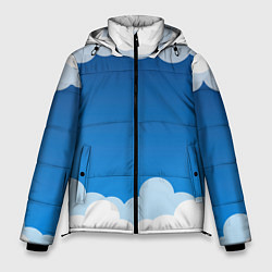 Куртка зимняя мужская Полёт в облаках, цвет: 3D-черный