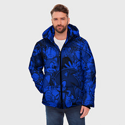 Куртка зимняя мужская SONIC BLUE PATTERN СИНИЙ ЁЖ, цвет: 3D-красный — фото 2