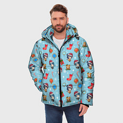 Куртка зимняя мужская GI Christmas Pattern, цвет: 3D-черный — фото 2