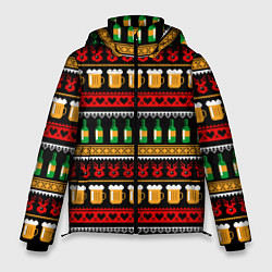 Куртка зимняя мужская Пивной свитер, цвет: 3D-черный