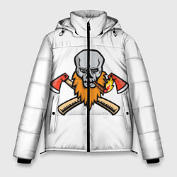 Куртка зимняя мужская Бородатый Череп Дровосека, цвет: 3D-черный