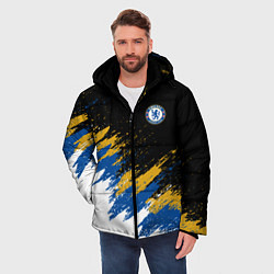 Куртка зимняя мужская CHELSEA БРЫЗГИ КРАСОК, цвет: 3D-светло-серый — фото 2